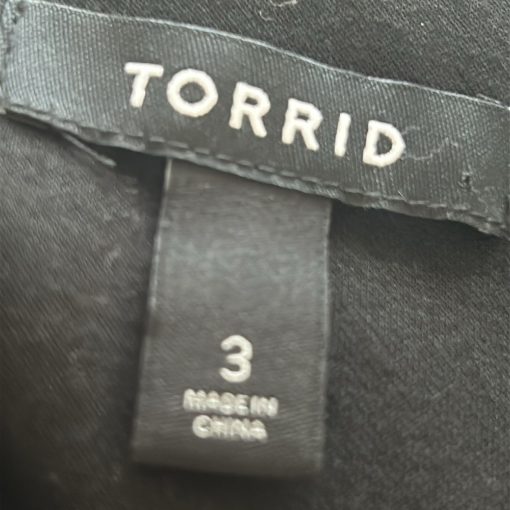 Torrid Cupro Single Button Blazer Deep Black Stretch Pockets 3 3X 22 24 - Picture 3 of 6